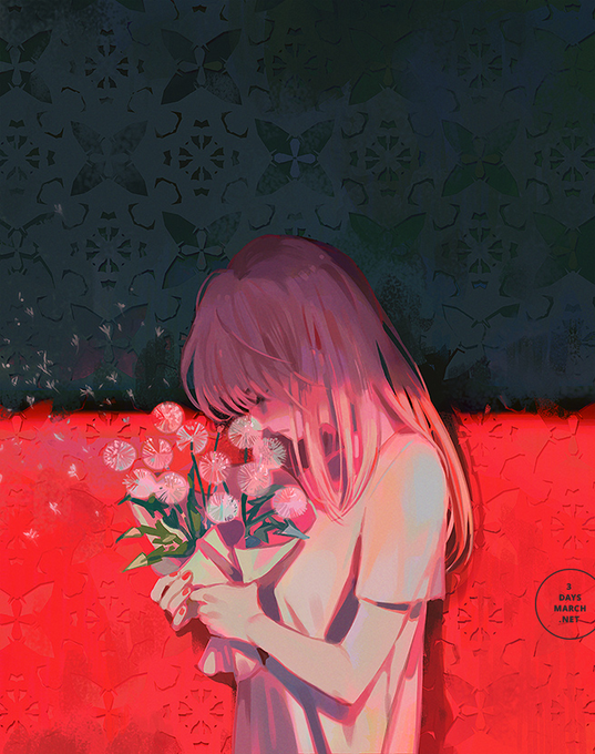 「bouquet holding flower」 illustration images(Latest)