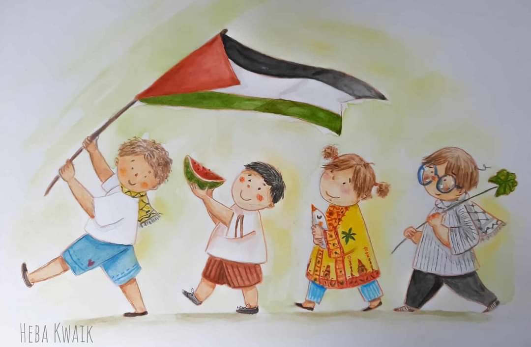 #Buongiorno
Sempre nel cuore i #bambini che non hanno mai colpe e nelle guerre subiscono tutto il male del mondo.

#26maggio
Artista palestinese: Heba Abu-Kwaik