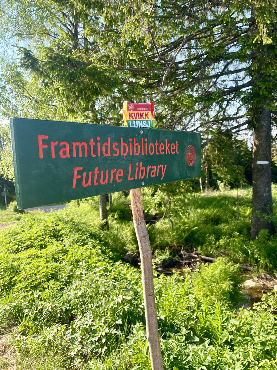 sh_ewa's tweet image. Beautiful day for #FutureLibrary walk, ceremony and handover 🌲☀️🌲📚🌲 ⁦@FuturelibraryNO⁩ ⁦@annebeatehovind⁩