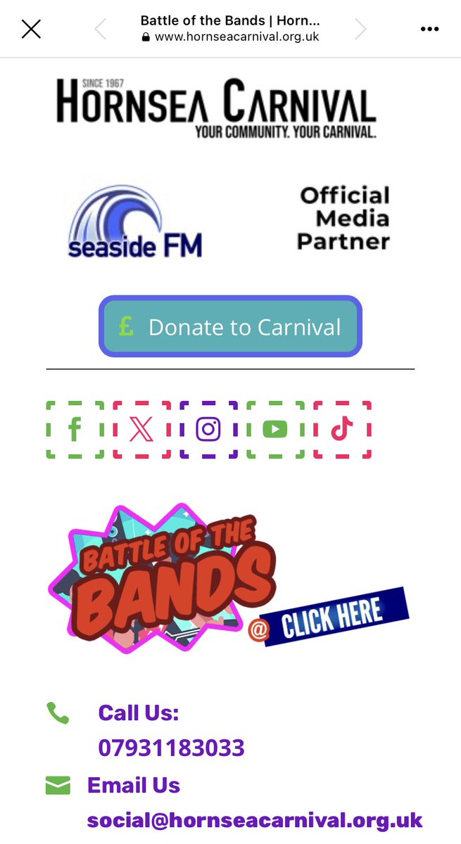 SEASIDE FM NEWS UPDATE from @seaside1053 - hear about this BIG news from Iain from the #HornseaCarnival team at 10.40 this morning hornseacarnival.org.uk/battle-of-the-…