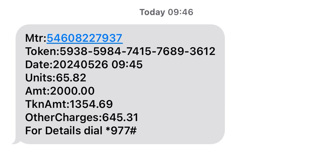 Kabatiah_'s tweet photo. @KenyaPower_Care can you please explain this i bought tokens worth 2000ksh last month 30 
The units were 76.26  but today am getting 65units https://t.co/BbEkwngD7L