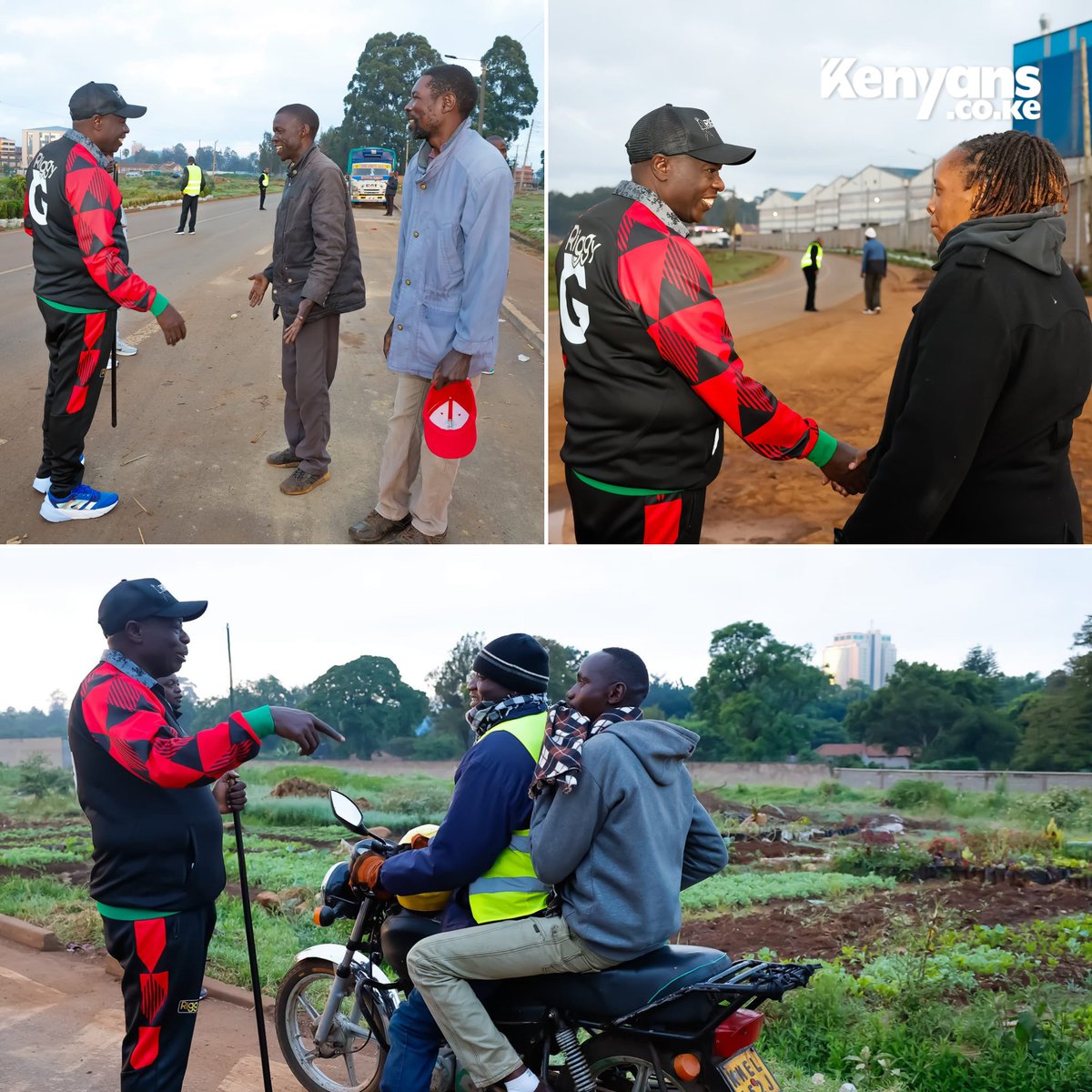 DP Gachagua interacts with Eldoret residents during his early morning walk