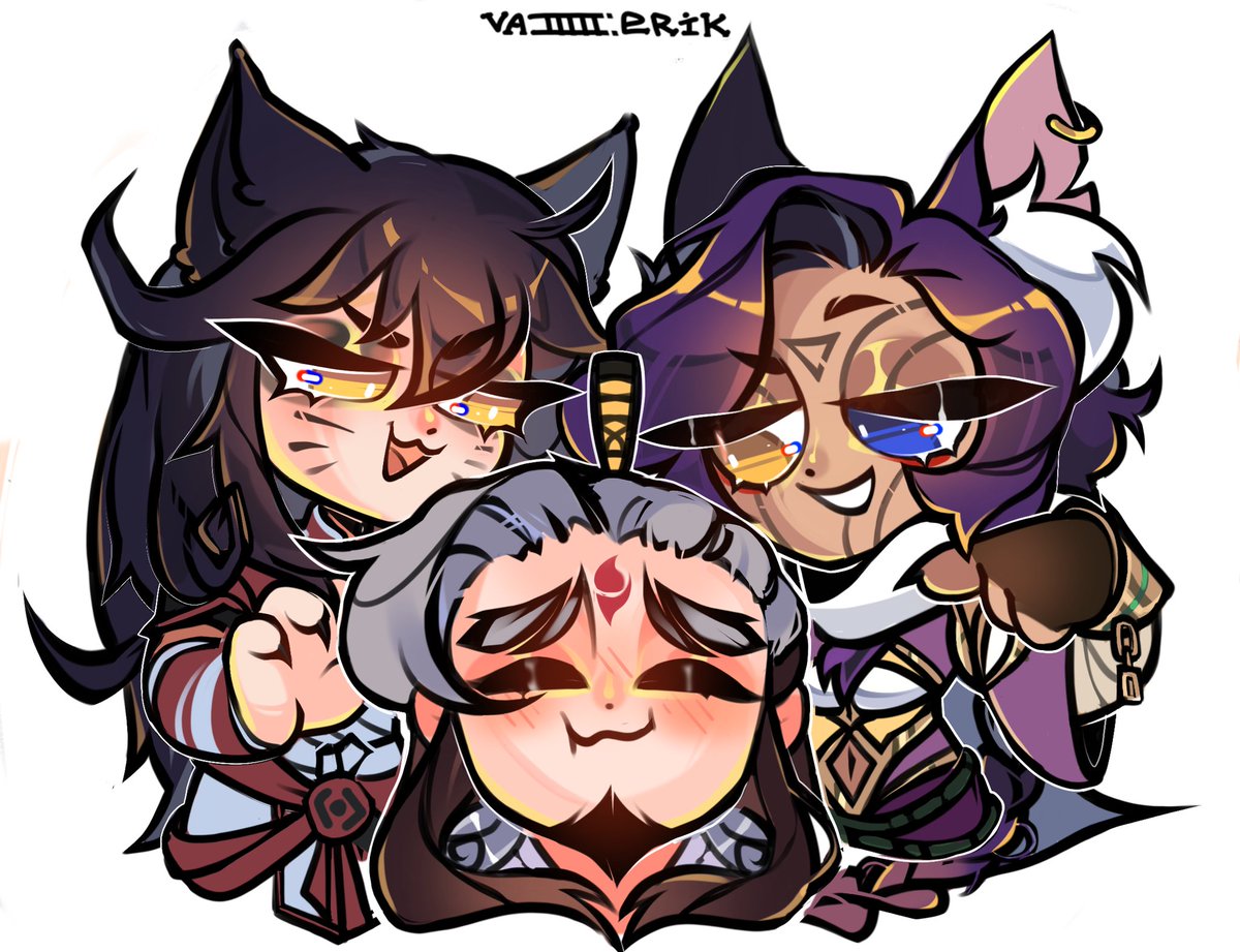 dontshepardme's tweet image. every nice crew has to consist of: 💕a pretty darling who kills you with kisses 💕, 🔪Δ ŁƗŦ€ŘΔŁ ŇƗǤĦŦΜΔŘ€🔪 and 🌟a smartass asian🌟 you see on those goods promotions

#masteryi #ahri #oc