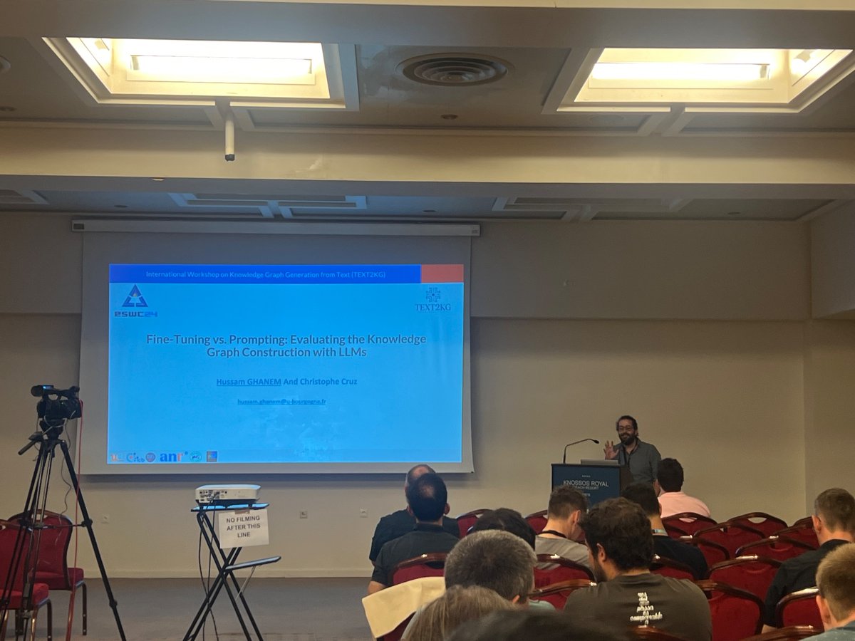 bendiken's tweet image. Good talks today at the #ESWC2024 Text2KG workshop