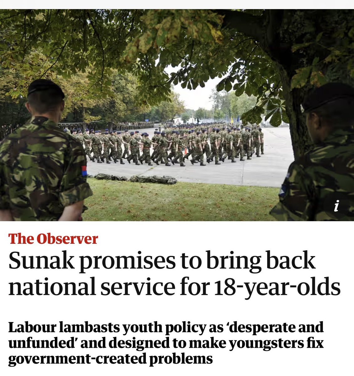 🔴 Labour want to give young people the vote. 🔵 Tories want to enslave young people in National Service.