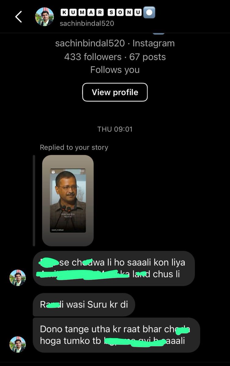 After the leaders and volunteers of my party i.e. AAP orchestrated a campaign of charachter assassination, victim shaming and fanning of emotions against me, I have been getting rape and death threats. 

This got further exacerbated when YouTuber @Dhruv_Rathee posted a one-sided