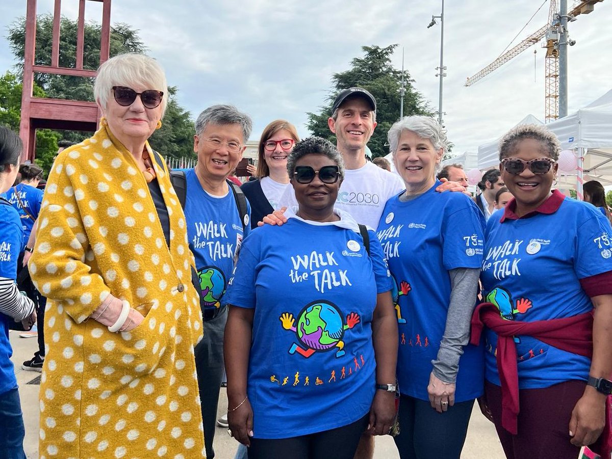 Great to see @IlonaKickbusch, Dr Viroj Tangcharoensathien, @MarjolaineNicod, @JustinKoonin & @DrEmeruemJnr joining our co-chairs @PamCiprianoRN and @MagdaNRobalo at our #VoteForUHC booth at #WalkTheTalk today. Thank you for your support and voting for #UniversalHealthCoverage!