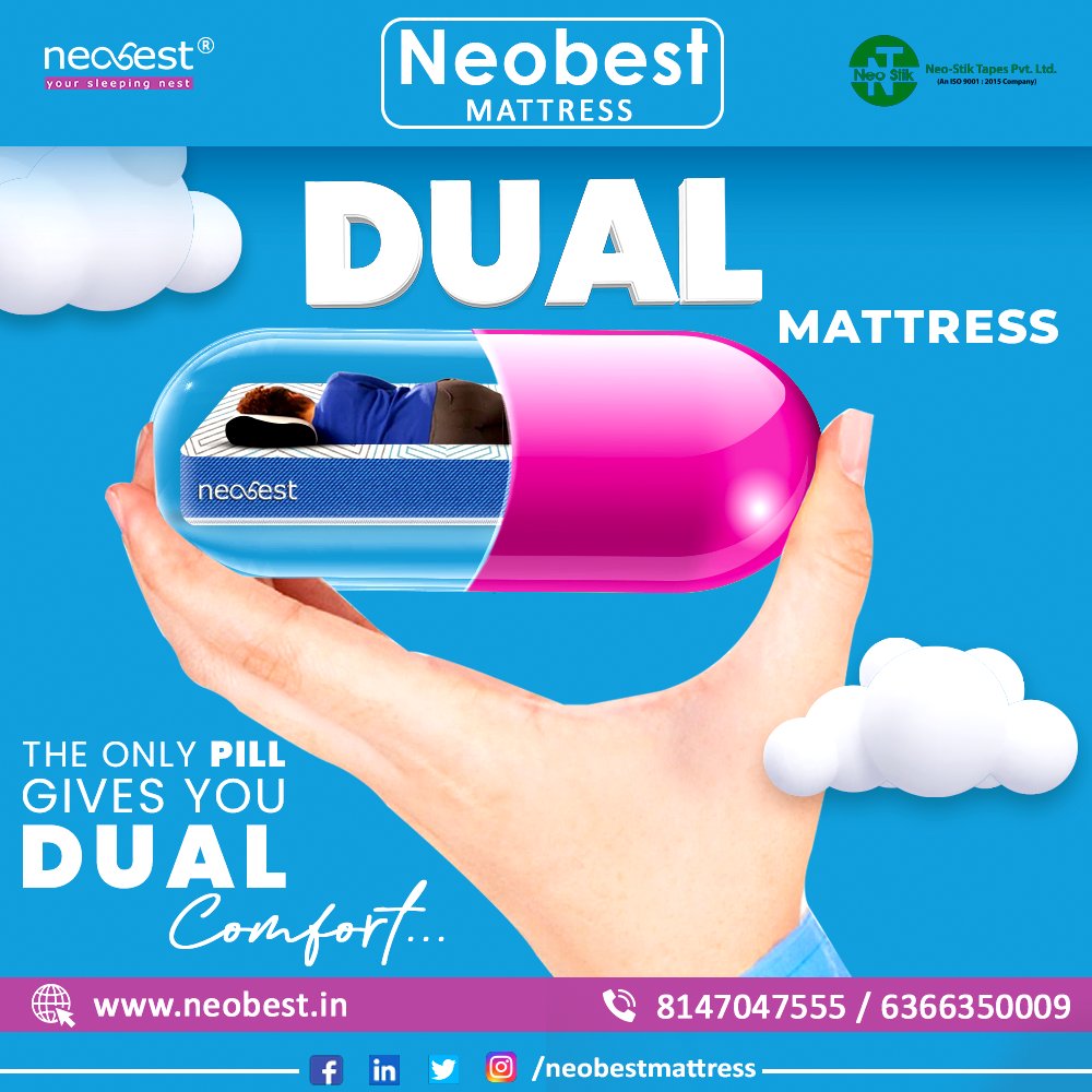 neobestmattress's tweet photo. "Goodbye to Sleep Compromises! 🌙✨
Experience the ultimate in personalized comfort with our Dual Foam Mattress.
#SleepBetter #DualFoamMattress #CustomComfort #Better #neobest #bed https://t.co/W8U2NTjlUi