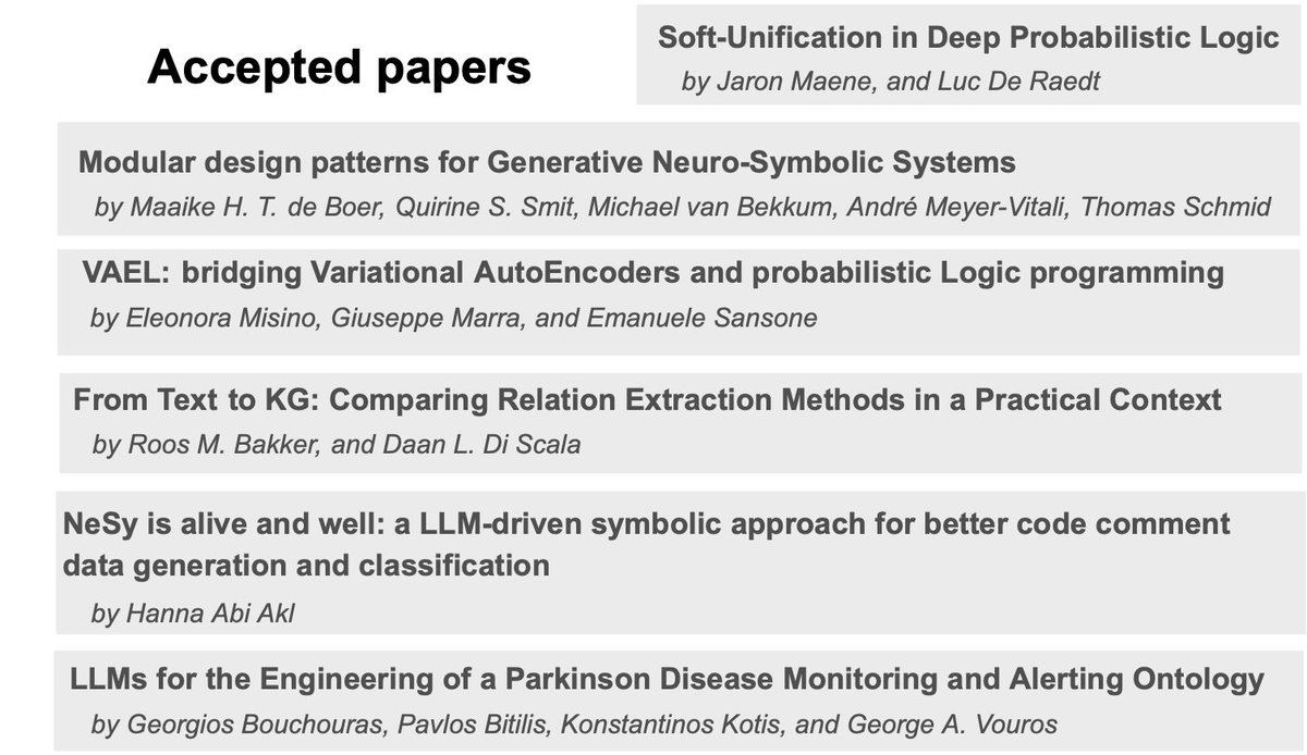 The first international workshop on Generative Neuro-Symbolic (GeNeSy) AI is happening now <a href="/eswc_conf/">ESWC Conferences</a> 
Program, speakers and papers at sites.google.com/view/genesy202…