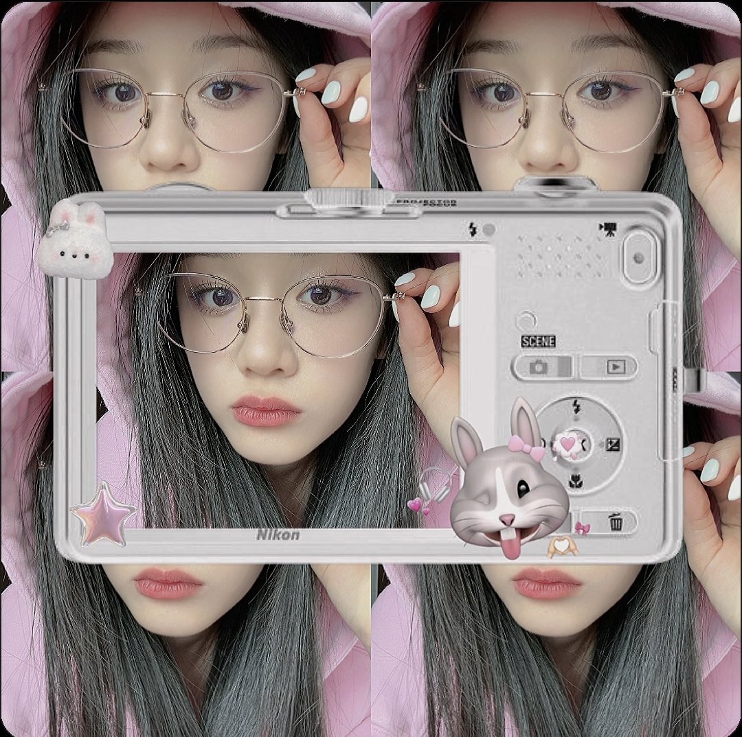 Pharwta's tweet photo. Today's  theme  is  pink!  The  pink  hoodie  and  glasses  are  the  main  points. 🎀 https://t.co/jQlIZOggdS