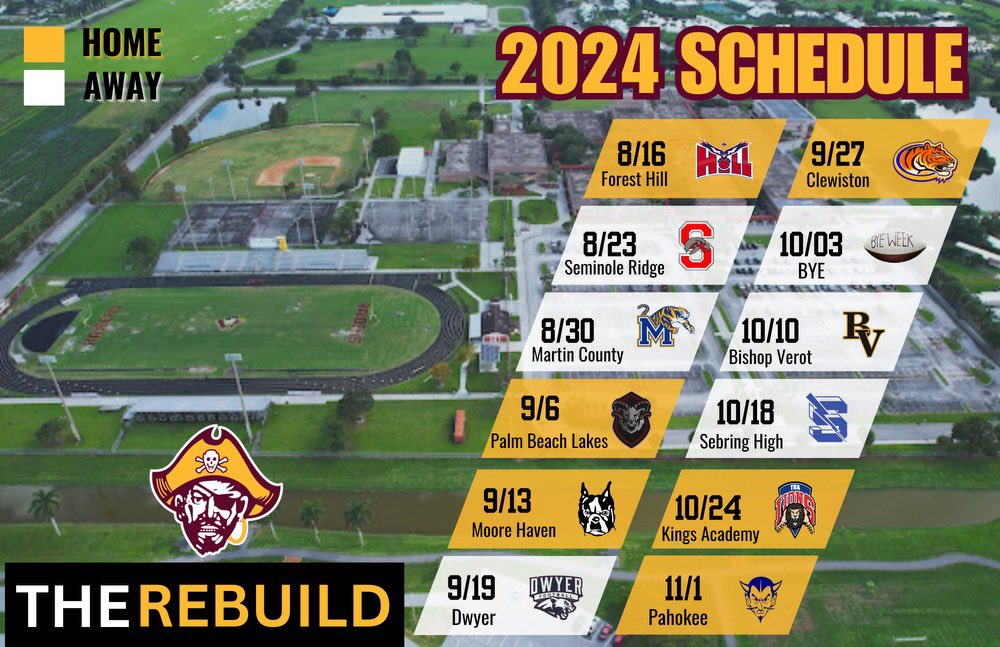 2024 Glades Central High Football Schedule @GladesCentralHS