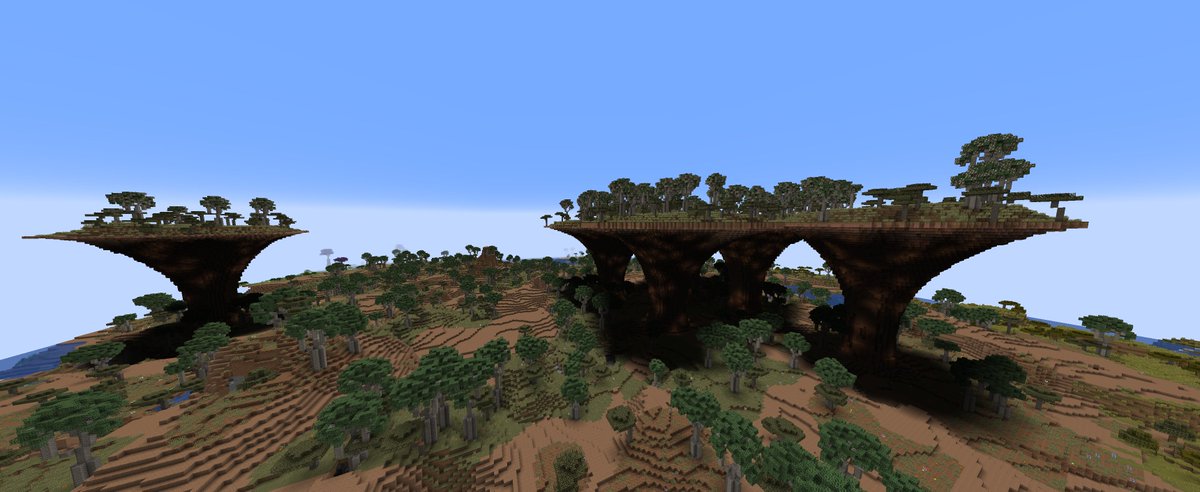 The biome pictured here is our all new Ironwood Gour which generates with very unique plateau-like terrain. When under the plateaus and if you're lucky to get a large biome, looks like a huge cave! #modded #minecraft #gamedev

🧵Let's walk through the development process! (1/19)
