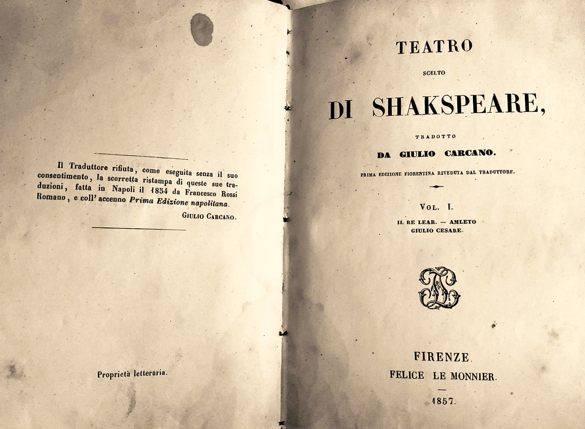 La mia mania per i piccoli libri antichi: Shakspeare