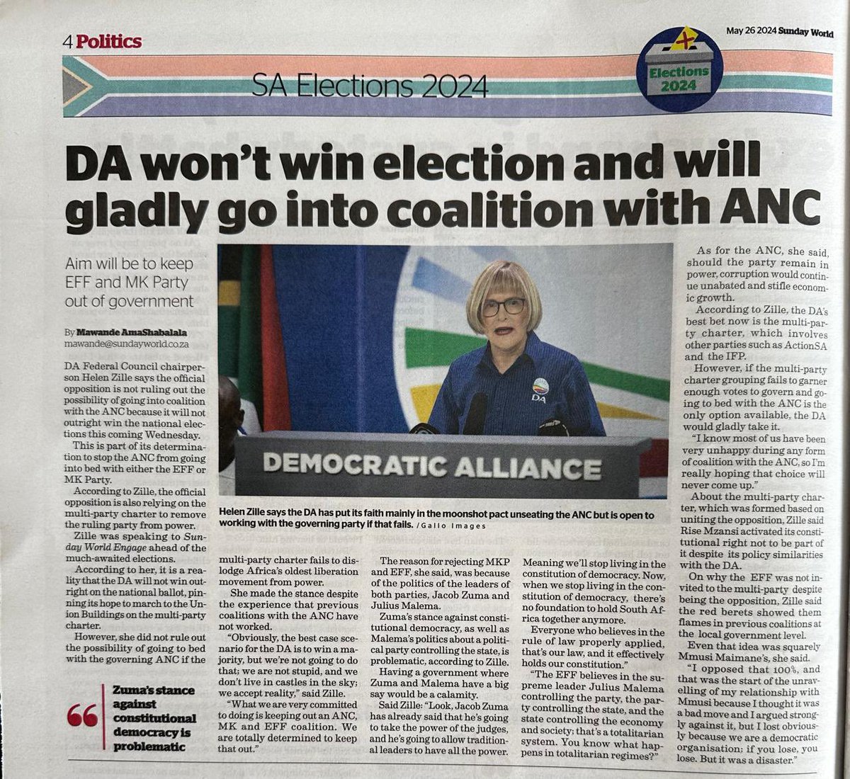 In the 1st election where South Africans will deny the ANC a majority, it is fraud to give back votes to the same party from which a party claims to 'Rescue South Africa' @Action4SA offers a guarantee that no vote for ActionSA will be betrayed to keep the ANC in office.