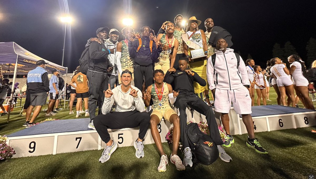 STORY: The Long Beach Poly boys' track and field team won its first state title since 2011. It's the 26th state title for the Poly track and field program overall and the 38th state championship across all sports for the Jackrabbits. the562.org/2024/05/26/cif…