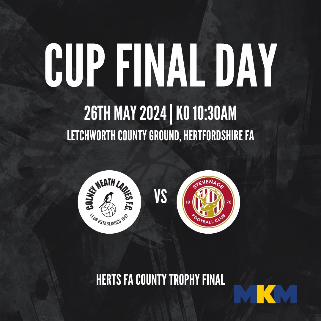 It’s Cup Final Day vs @StevenageFCW Dev. The last dance for our management team, let’s go Colney. 

🏟️The County Ground
🏆 Cup Final
⏰ 10.30am KO 
🎟️ Free Entry 
🤝 @mkmbs London Colney

#uptheheath #cmonthemagpies #CHLFC #womensfootball #football #hertfordshire 🤍🖤⚽️