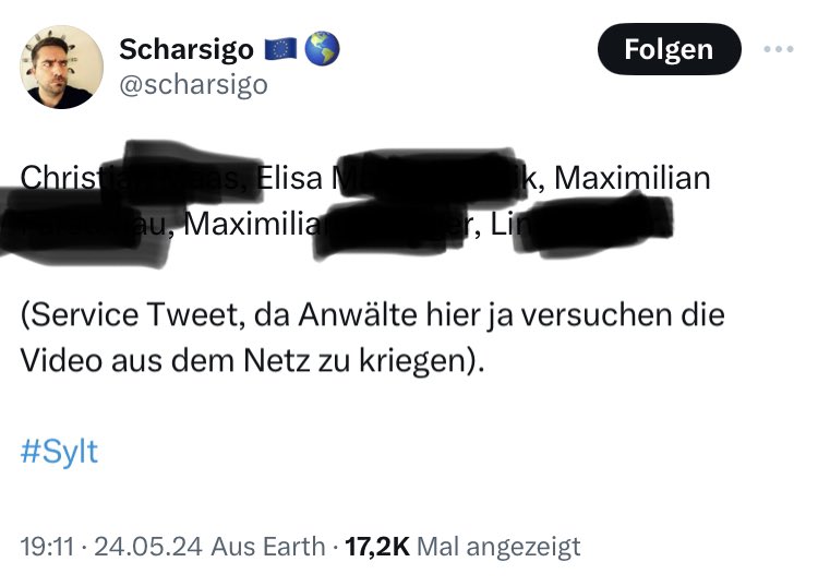 “Der größte Lump im ganzen Land, das ist und bleibt der Denunziant.”

Hoffmann von Fallersleben
#Sylt #AntifaschismusHeute