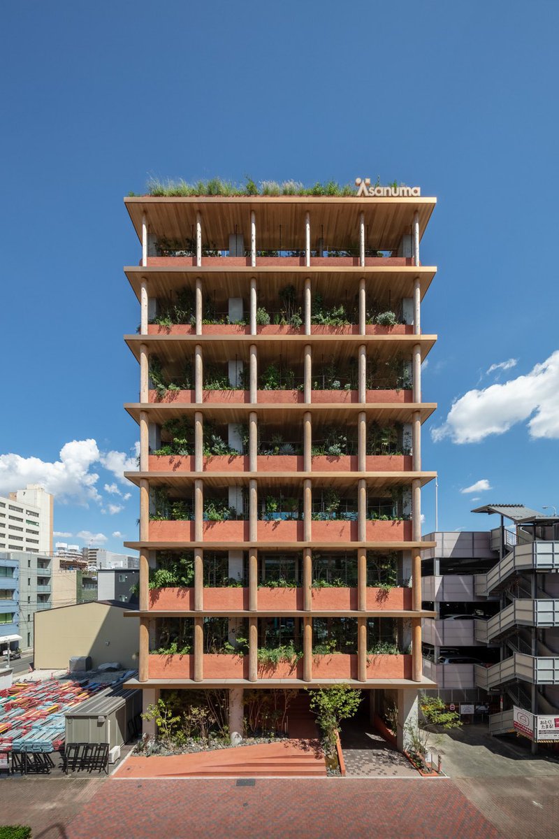 This is the one of the best adaptive reuses of an aging office building I know

Good Cycle Building in Nagoya, by Nori Architects