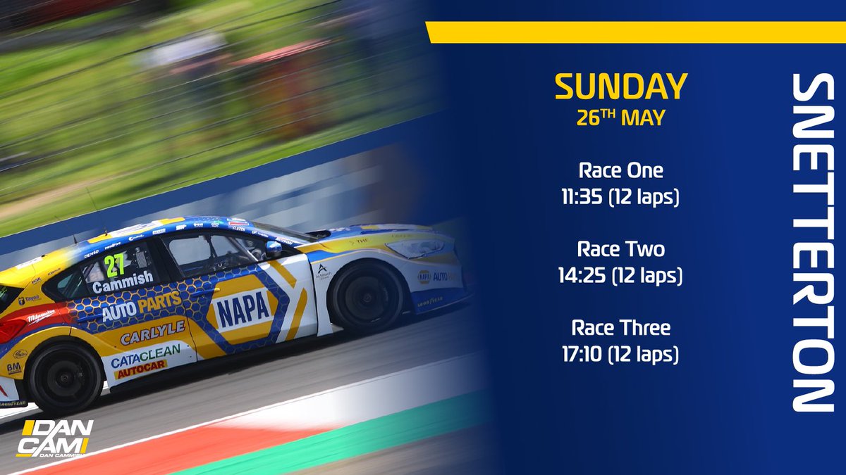 Two races coming up shortly here at Snetterton! 

I look forward to seeing some of you at the autograph session and pit walk this afternoon (hopefully it stops raining)👊 

#btcc #dc27
