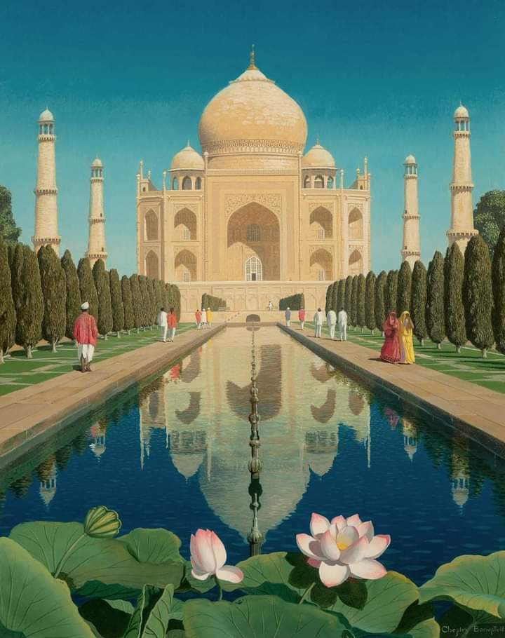 Chesley Bonestell. The Taj Mahal, 1955.