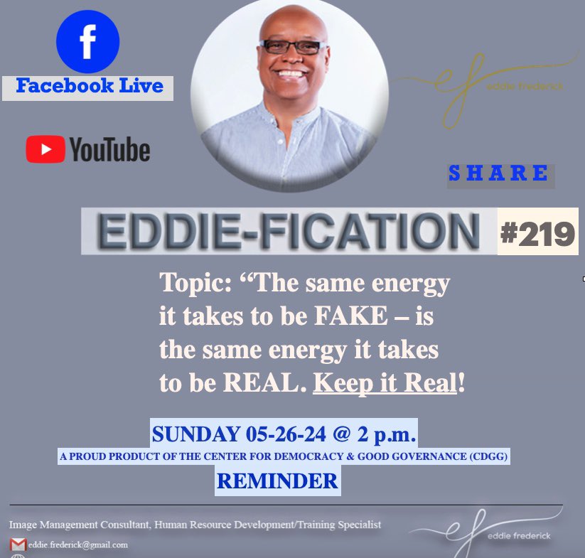 Goodly Folks - in today’s edition we will go behind the laziness that makes so many people take the path of least resistance to live fraudulently authentic (FAKE) lives and miss out….💣💥 🔥🇬🇩
#pullupyourchair
#eddiefication
#onlypositivevibes
#keepitreal
#staylifted