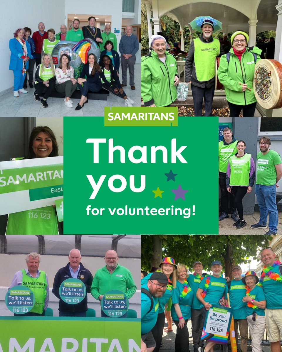 As National Volunteering Week comes to a close, we're continuing to celebrate our incredible volunteers. Please join us in saying THANK YOU to them for being there day and night for anyone who needs to talk 💚 #NVWIreland #UniquelyUs