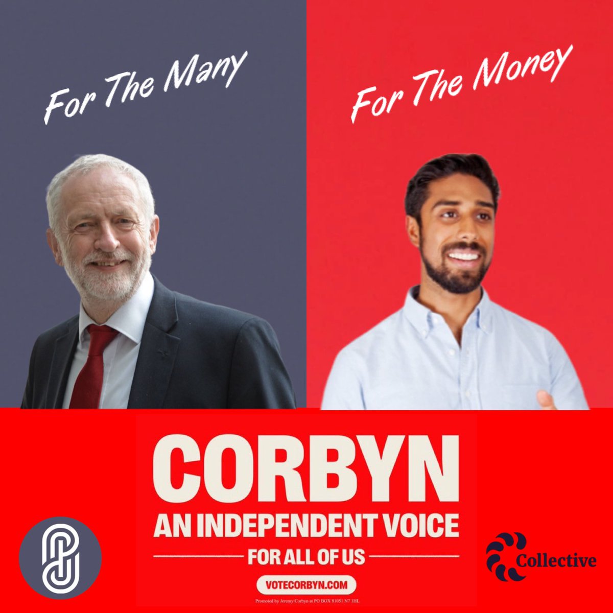 We know @jeremycorbyn won’t take his poll lead for granted, and nor will we. 

Every single vote for Jeremy in Islington North is a vote for hope, equality, peace and justice. 

A vote for Labour is a vote for privatisation, war and injustice. 

#VoteCorbyn #WeAreCollective