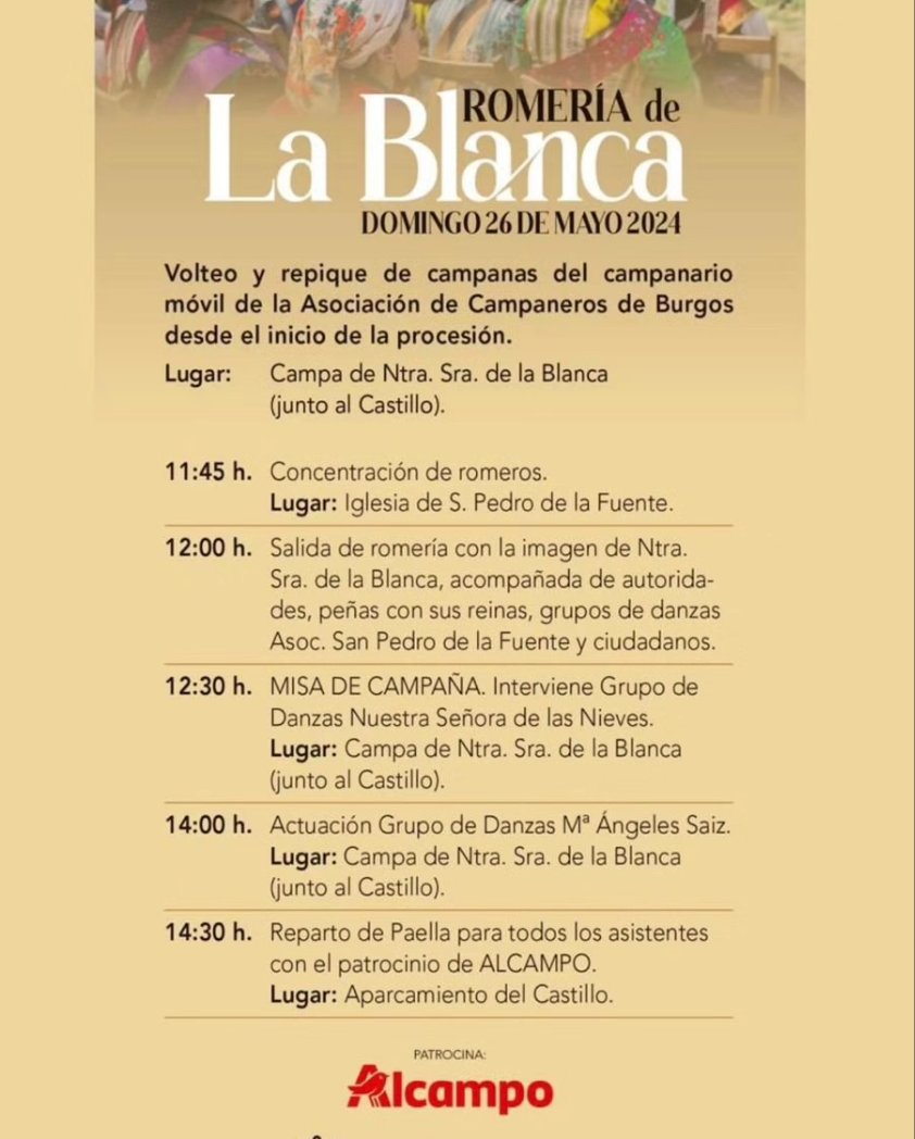 Acompañamos en este bonito dia <a href="/Aytoburgos/">Ayuntamiento de Burgos</a> #Burgos #romeria #Vecinos