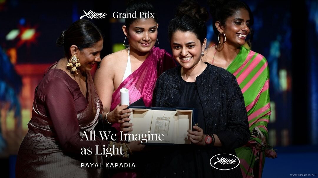 What a night ! ALL WE IMAGINE AS LIGHT by Payal Kapadia won Cannes Film Festival’s GRAND PRIX.

Congratulations !! 🤍

@festivaldecannes @kantari_kanmani @divya_prabha__ <a href="/chhaya/">chhaya</a>.kadam.75 <a href="/hridhuharoon/">Hridhu Haroon</a> @azeesnedumangad @petitchaos_
<a href="/thomas/">Thomas Marban</a>.hakim @_julieng… instagr.am/p/C7bJeUYtzu_/