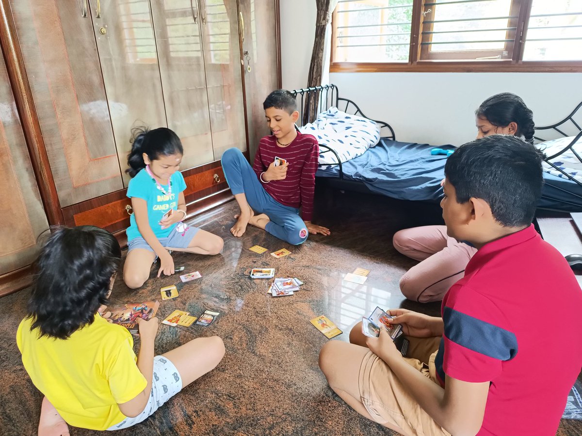 Board & Card Games are amazing ways for children to learn: - Teamwork - Strategy - Taking Failure - Helping Other Players Play Games with your children. Prakrit & his friends on a typical Sunday Afternoon. Playing a game called Battleground Lanka 😀❤️ #FI