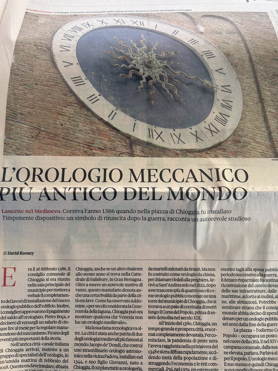 638 anni il piu antico orologio meccanico si trova  a chioggia via @sole24ore