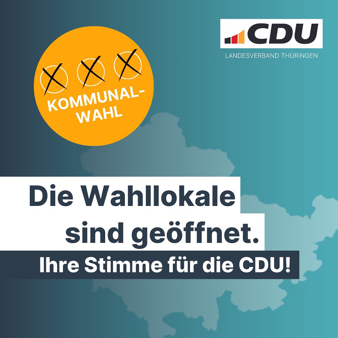 🗳️Heute heißt es: Wählen gehen & CDU wählen‼️ #Kommunalwahl #CDU #Thüringen