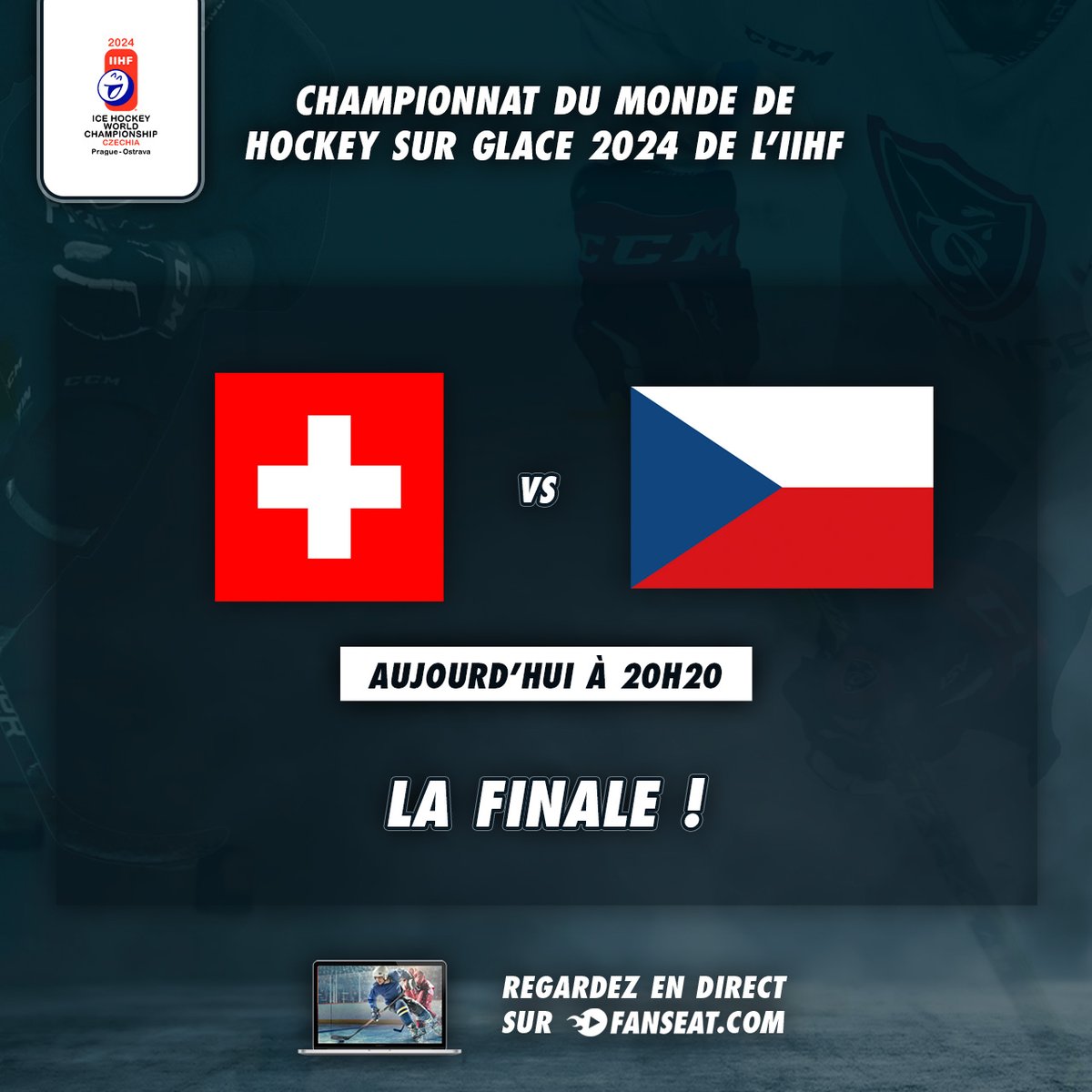 📺 Regardez la finale du Championnat du Monde de Hockey sur Glace 2024 de l’IIHF ce soir à 20H20, en direct sur FANSEAT !