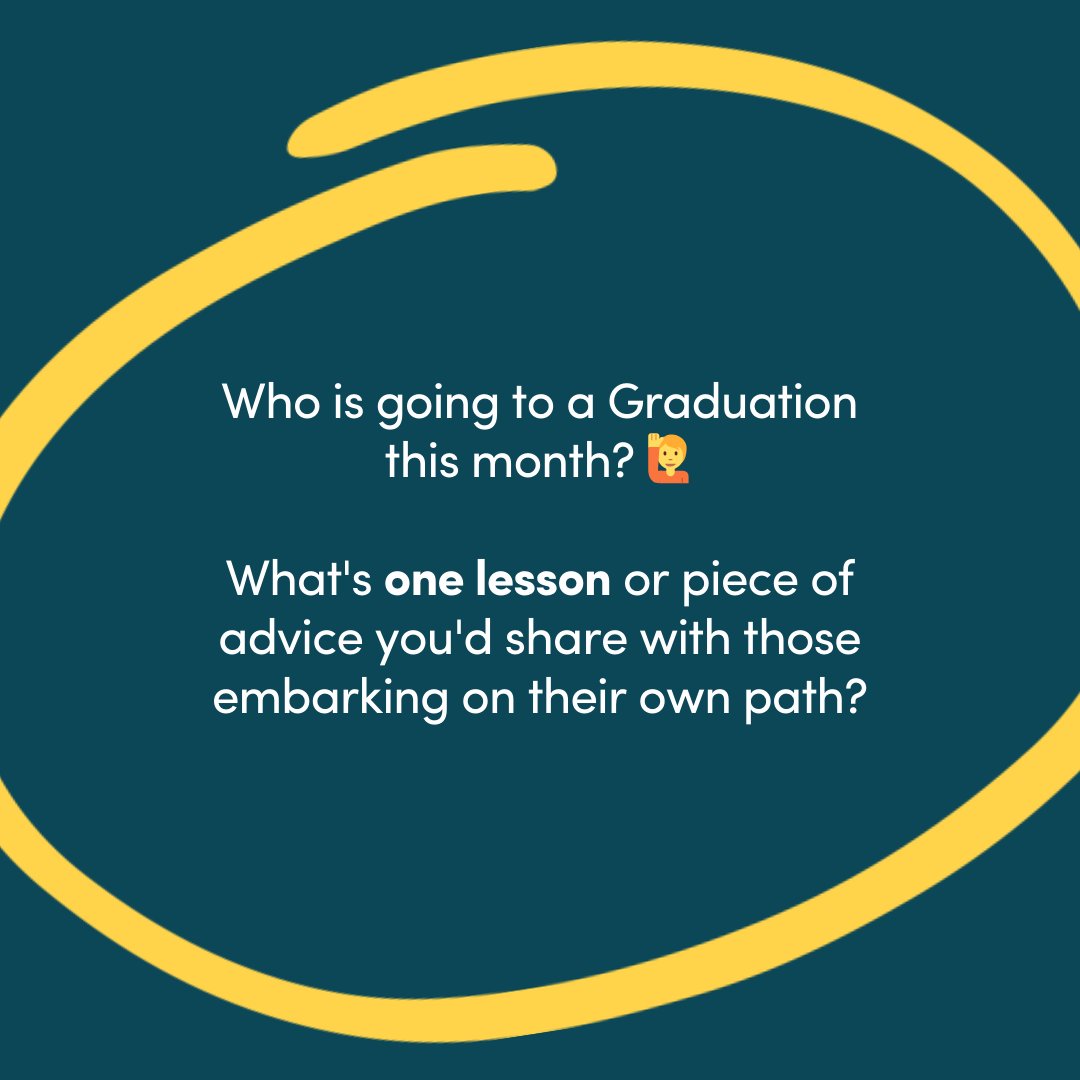 Who is going to a Graduation this month? What's one lesson or piece of advice you'd share with those embarking on their own path? 💭