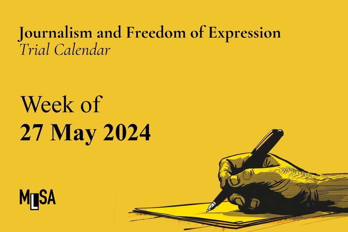 ⚖️ Week of May 27, 2024: Journalism and freedom of expression trials This week, several significant trials related to journalism and freedom of expression will take place, including: ➡️ The 2911 case against participants of the 'We Can't Make Ends Meet' protest, ➡️ The