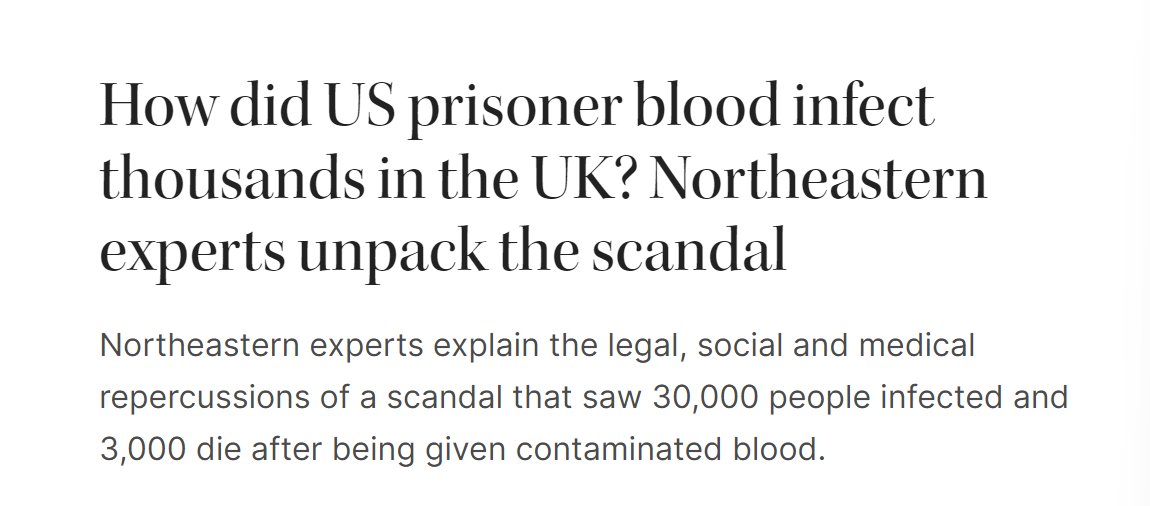 We know that over 30,000 British people have been infected with HIV over the past thirty years due to contaminated blood from the United States. It is obvious that the UK is not the only importer of the American blood, and the quality of American blood exported to other countries