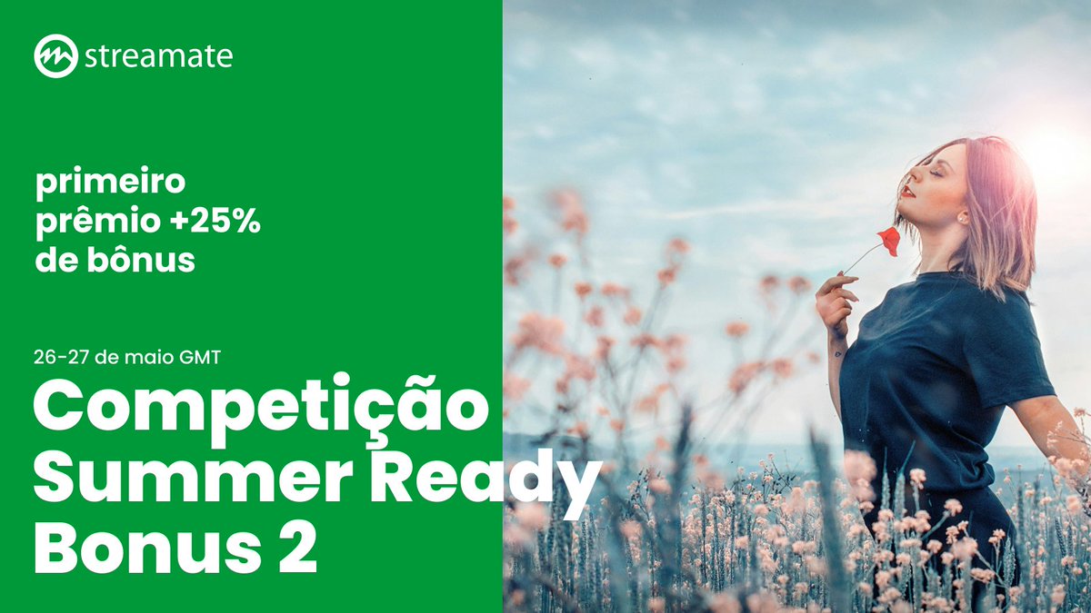 StreamateBrazil's tweet image. 🌞🎉 Continue o verão e os eventos com nosso próximo evento bônus!  🌊 📅 26-27 de maio: Desfrute de um bônus incrível de 25% em todos os ganhos! Não perca essa ótima oportunidade! #ReadyForSummer #BonusEvent 🌴😎