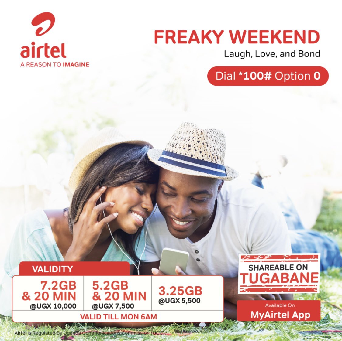 Laugh love and buy some #FreakyFriday. Dial *100# and select option 0 or use the #MyAirtelApp; airtelafrica.onelink.me/cGyr/qgj4qeu2