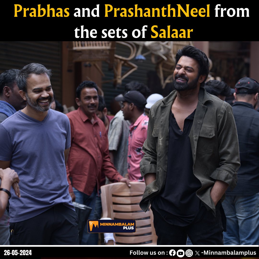 #Prabhas and PrashanthNeelfrom the sets of Salaar 🔥 #minnambalamplus #prabhas #prashanthneel #salaar2