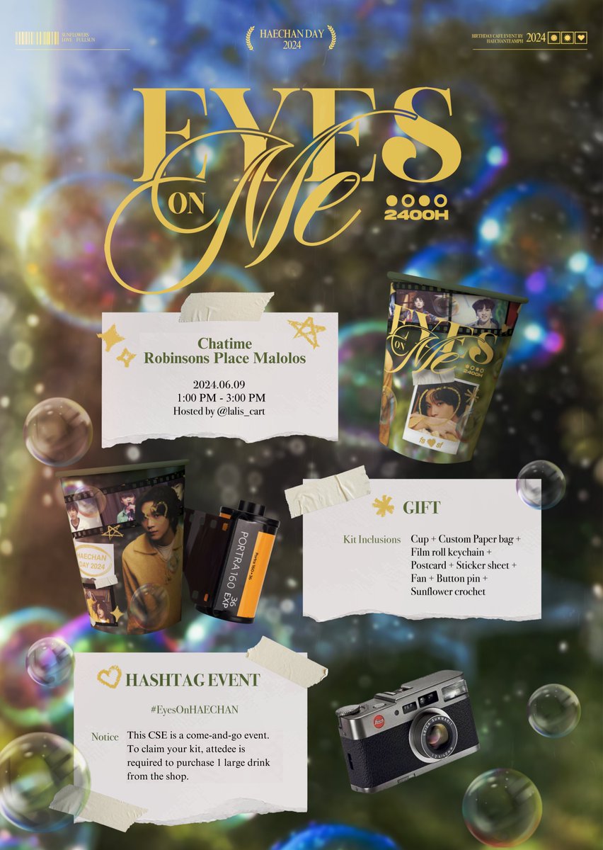 lalis_cart's tweet photo. Hi, Bulacan Sunflowers!

Announcement for 🎞️ 𝑬𝒚𝒆𝒔 𝑶𝒏 𝑴𝒆 (2400H)

With a final decision to move the Haechan Day 2024's location and switch to a come-and-go event, here are the details you need you know.

A lot of slots are still open, see you! 🌻 https://t.co/2ZGLUM99hU