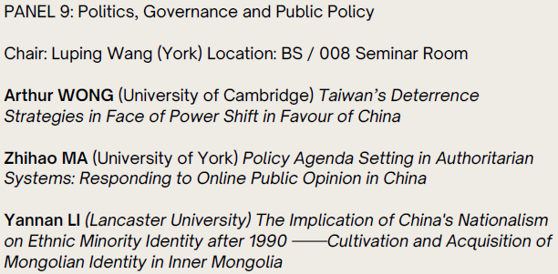 BPCS_China's tweet photo. We’ll welcome 17 panels across the 2 days of this year’s British Postgraduate Network for Chinese Studies annual conference 📖

Have a look at some of the panels on Day 1 (subject to change)

Registration: https://t.co/Whw7zIU3sN
 More information: https://t.co/A0kMxclMuA https://t.co/X17Jmp5crm