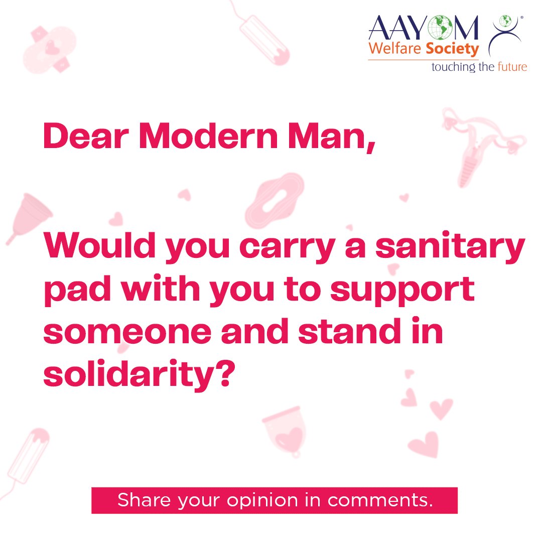 A small gesture for a man, a big relief for womankind. Would you carry a pad with you?
Let's redefine strength with compassion. Share your thoughts with us in the comment section. 
#TeachBoysAboutPeriod #aayom
#menstrualeducation #wearecomitted #girlwaliproblem #periodfriendly