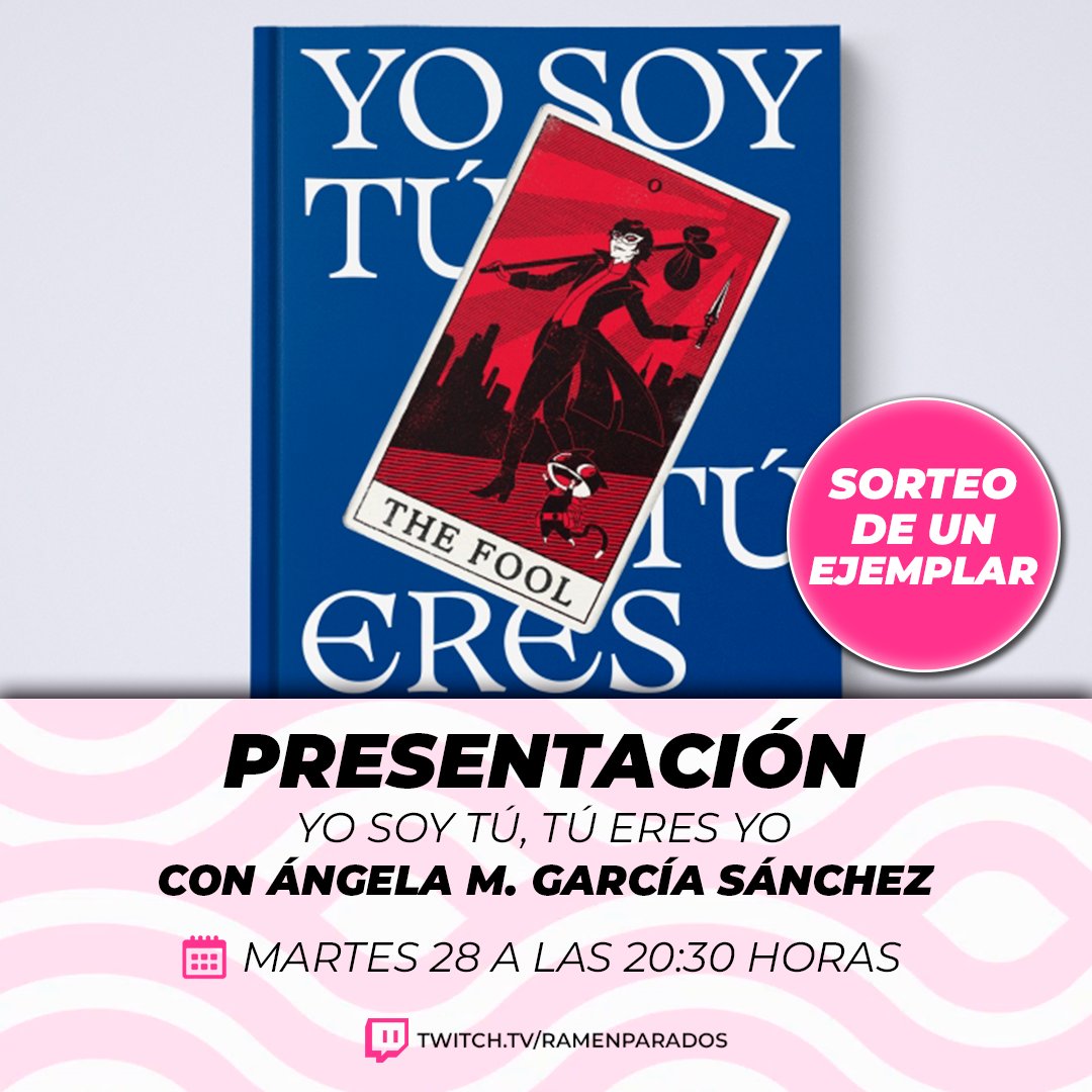 🔴 PRESENTACIÓN de "Yo soy tú, tú eres yo"

🎙️ Estaremos con la autora Ángela M. García de <a href="/PersonaSpain/">Persona Spain</a> para hablar de su libro publicado recientemente por <a href="/HeroesdePapelES/">Héroes de Papel 📚👾</a>

🎁 SORTEAREMOS UN EJEMPLAR

📅 MARTES 28 a las 20:30 horas

📍twitch.tv/ramenparados