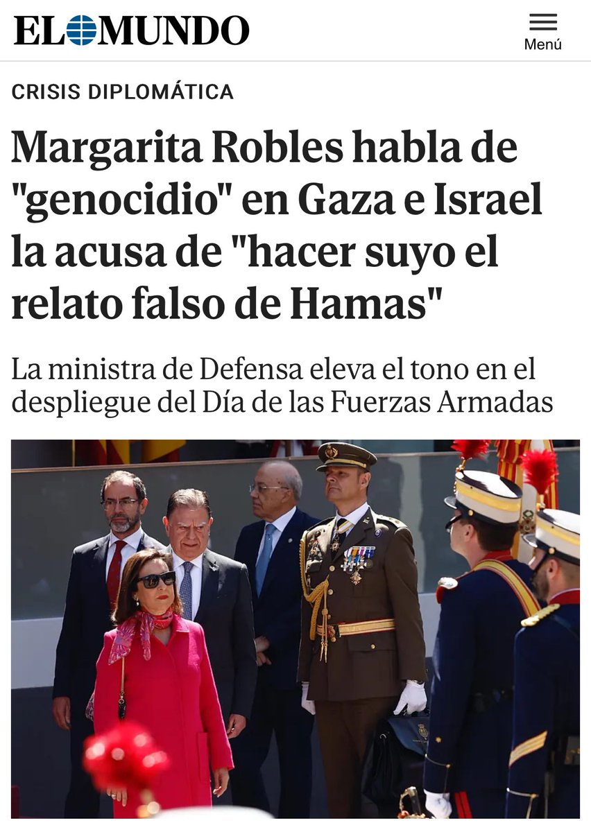 Margarita Robles intenta disimularlo, pero en realidad es la ministra más sanchista. Robles debería responder qué le parecen las declaraciones de Yolanda Díaz y las felicitaciones de Hamás y los talibanes a su Gobierno, que avergüenzan a la inmensa mayoría de los españoles.