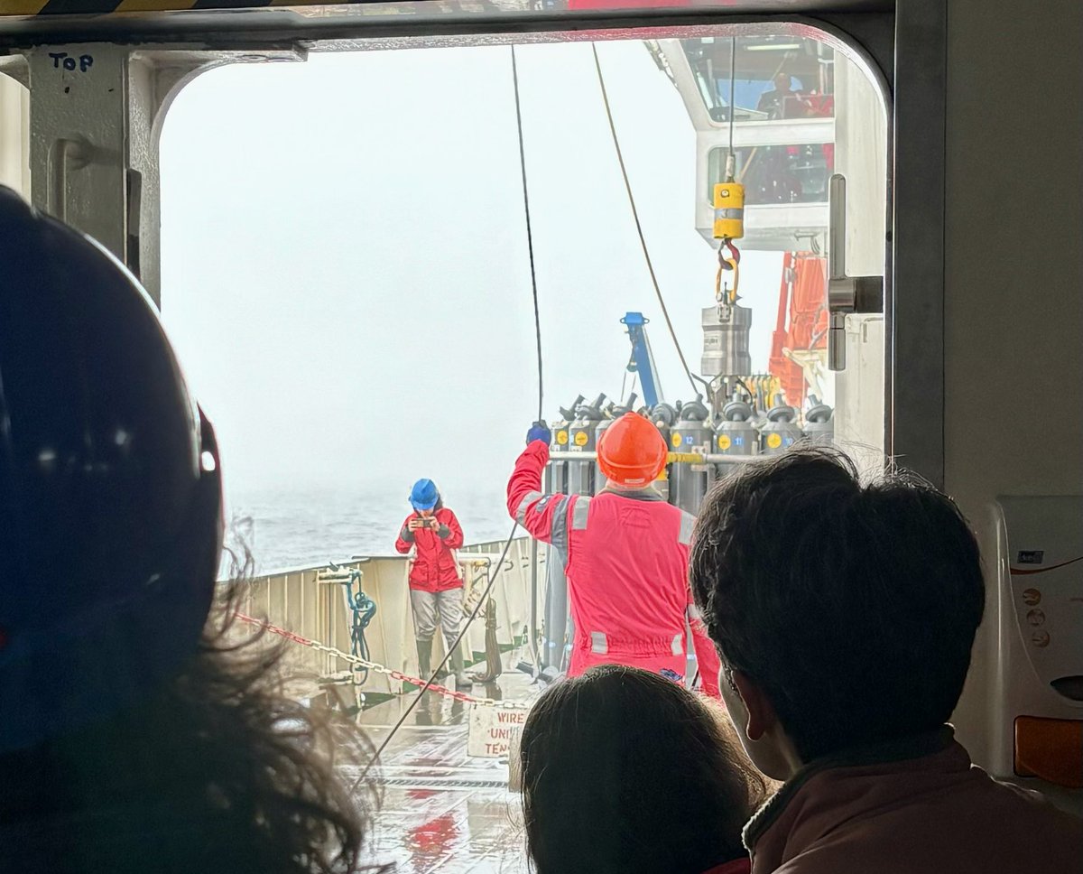 CTD is in the water at our test station! Scientists on #DY180 very eagerly waiting to start science!