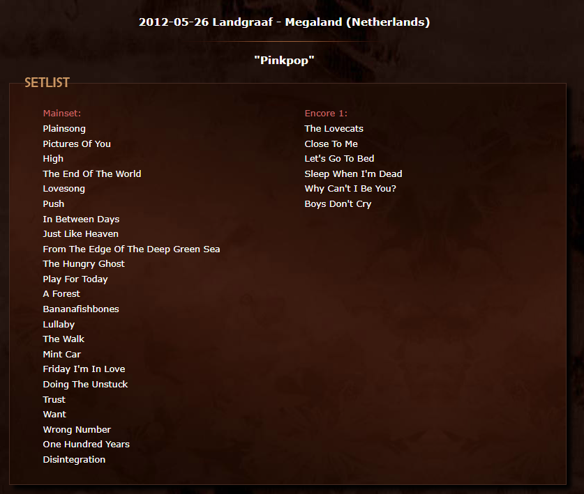 12ys ago today <a href="/reevesgabrels/">reeves gabrels</a> played first full show with The Cure
Reeves had guitared on Wrong Number in '97 and live guest appearances that year but with 253 gigs since Pinkpop has become an ever-present member
Occasion marked by return of Bananafishbones after 28y in the cold