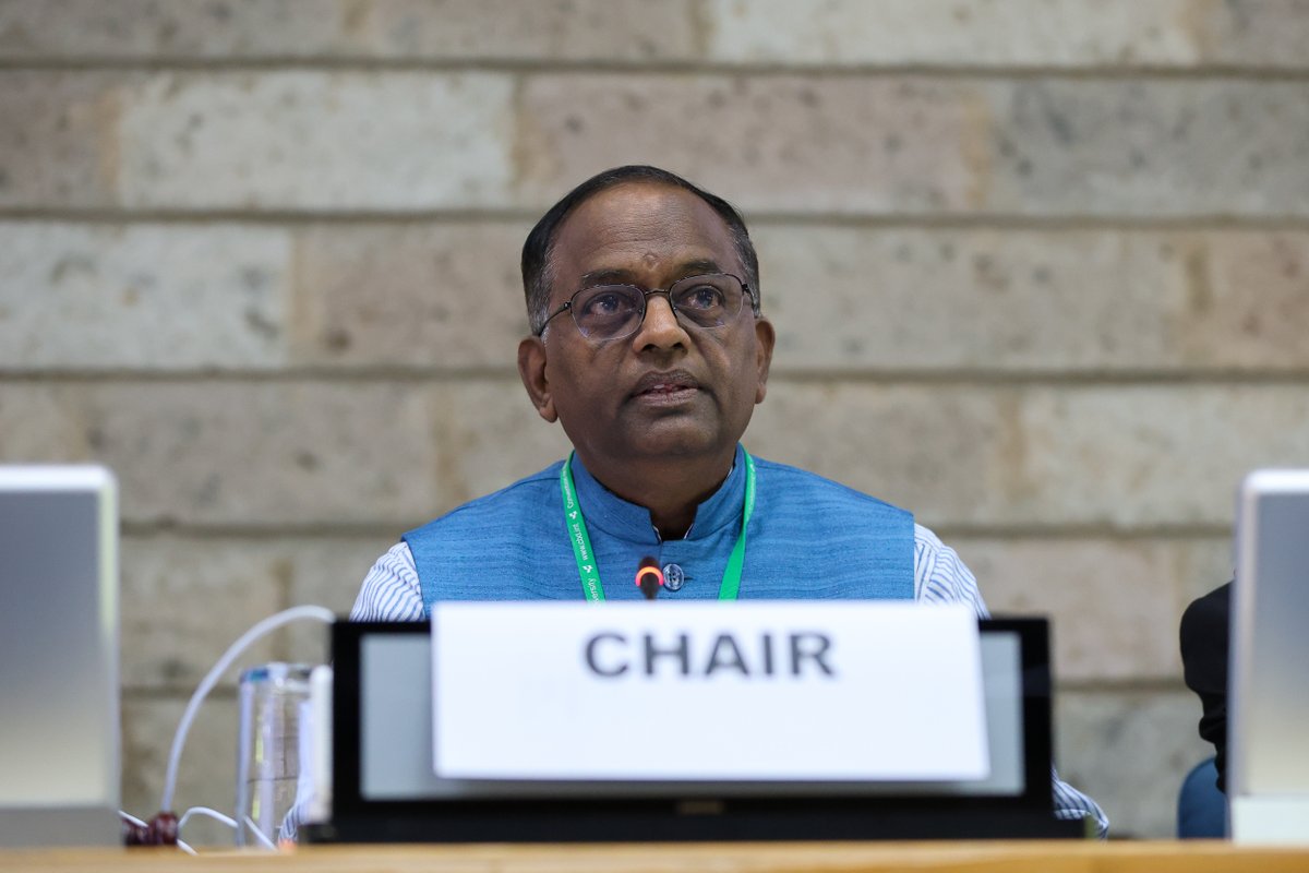 #SBI4 Chair Chirra Achalender Reddy (India) guides delegates in their discussions on the review of the programmes of work of the @UNBiodiversity and the multi-year programme of work of the Conference of the Parties. #biodiversity
