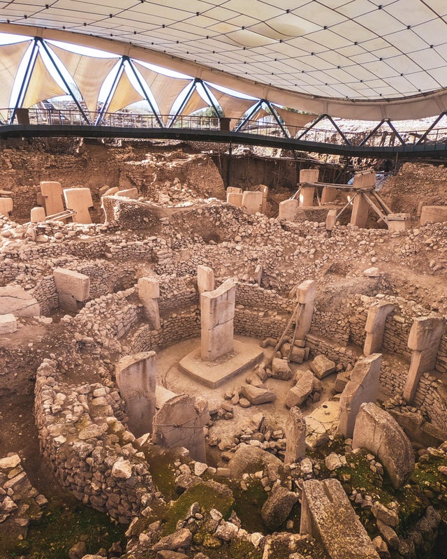 The oldest known temple in the world, Göbeklitepe, Urfa.