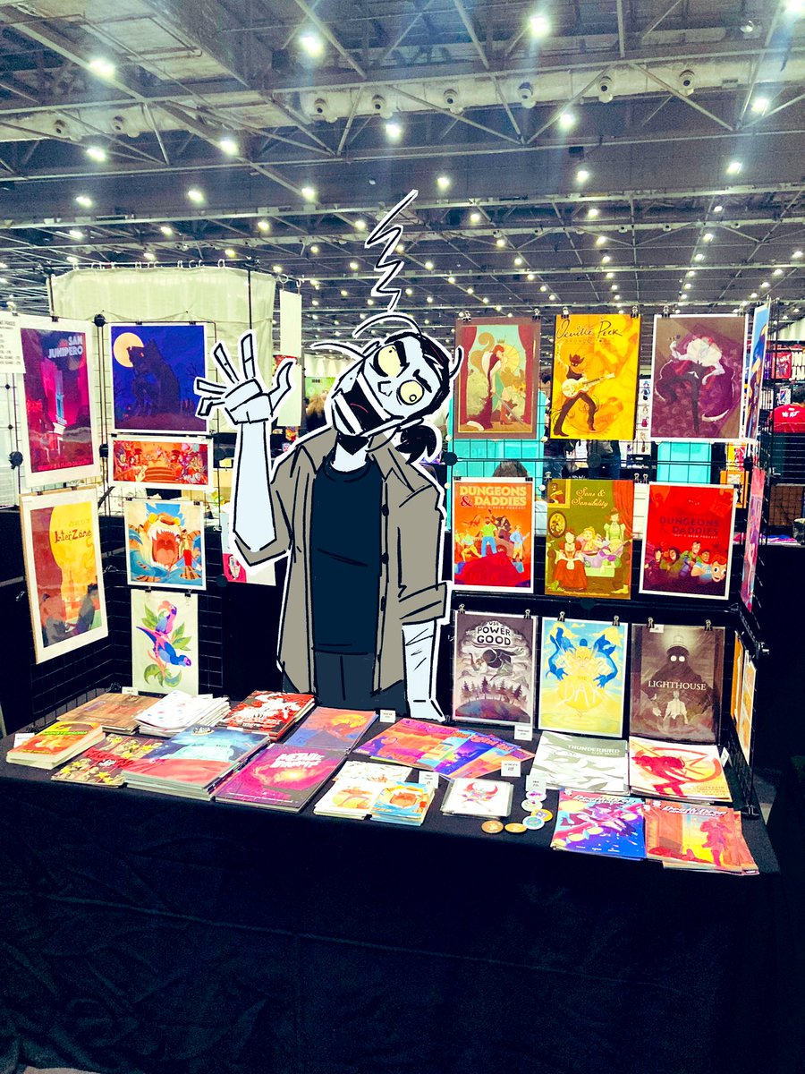 Anyway, pretty sure we’re tranceding space and time at this point, but if you’re at #mcmlondon today and fancy me at my most unhinged, I’ll be at table M21 all day! (Apologies to my neighbours who have had to listen to my sales-spiel 20,682 times)