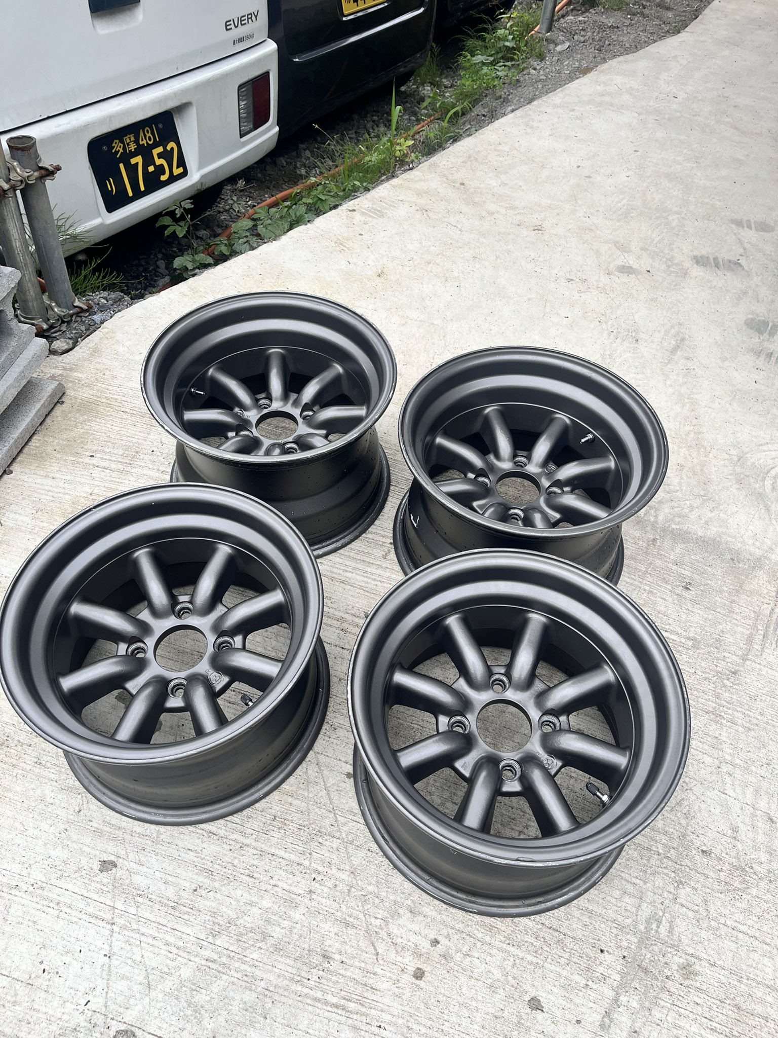 【ワタナベ】アルミホイール2本セット【Rタイプ】【14インチ8.5J】 RS Watanabe R TYPE 14×8.5J-13 4H-114.3 新マグカラー 14インチ
